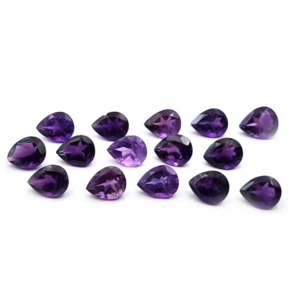 Natural African Amethyst Pear Cut Loose Stone Lot 8x10 MM 80 CT 39 Pcs
