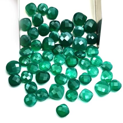 Natural Green Onyx Mix Briolette Cut loose Gemstone Lot 8-10 MM 125 CT 54 Pcs