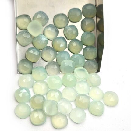 Natural Chalcedony Cushion Checker Cut Loose Gemstone 15 Pcs Lot 10 MM 50 CT