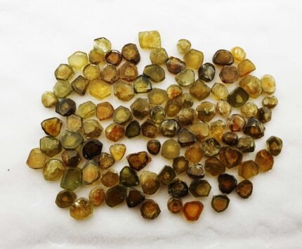 Natural Bi-Color Tourmaline Slices Gemstone Lot 100 Pcs 5*6-6.50*9.50 MM 124 CT