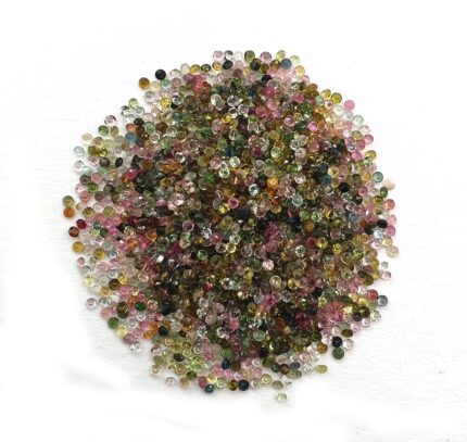 Natural Multi Tourmaline Round Cut Loose Gemstone Lot 500 Pcs 1.50 MM