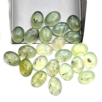 Natural Prehnite Loose Gemstone Oval Cabochon Lot 7 Pcs 13*18 MM 104 CT