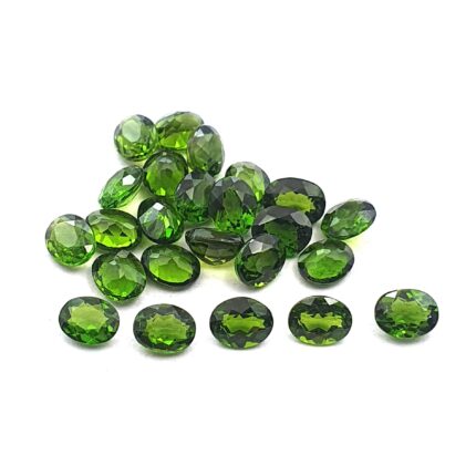 Natural Chrome Diopside Oval Cut Loose Stone 24 Pcs 4*5 MM 9.05 CT