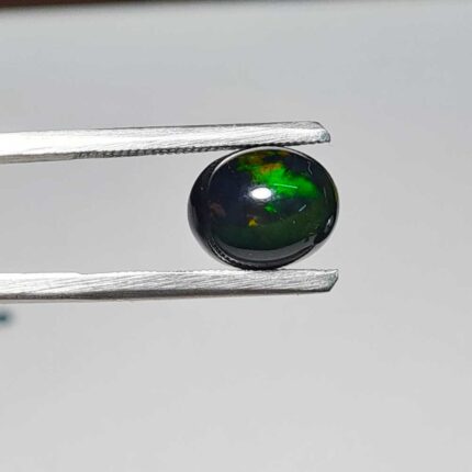 Natural Ethiopian Black Opal Oval Cabs Loose Stone 10*12 MM 4.70 CT