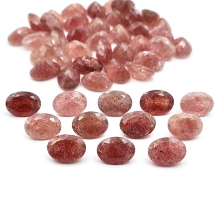 Natural Cherry Quartz Oval Cut Loose Gemstone Lot 18 Pcs 10*14 MM 103 CT