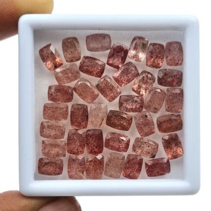 Natural Cherry Quartz Cushion Cut Loose Gemstone Lot 36 Pcs 5*7 MM 30 CT