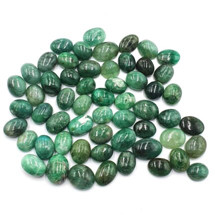 Natural Emerald Tumble Cabochon Loose Stone Lot 8*10.5-10*14.5 MM 52 CT 10 Pcs