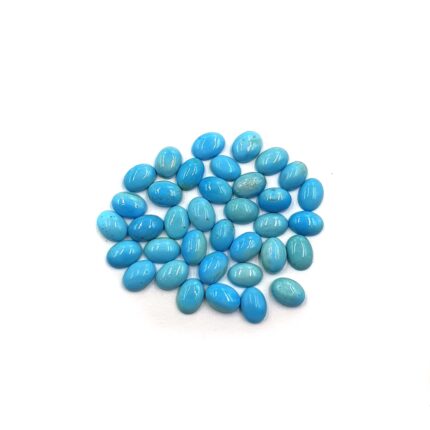 Natural Sleeping Beauty Turquoise Oval Cabs Loose Stone Lot 8 Pcs 5*7 MM 6 CT