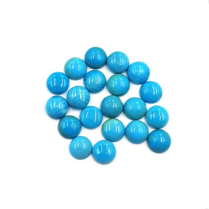 Natural Turquoise Sleeping Beauty Arizona Round Cabochon Stone 7 MM 6 CT 6 Pcs