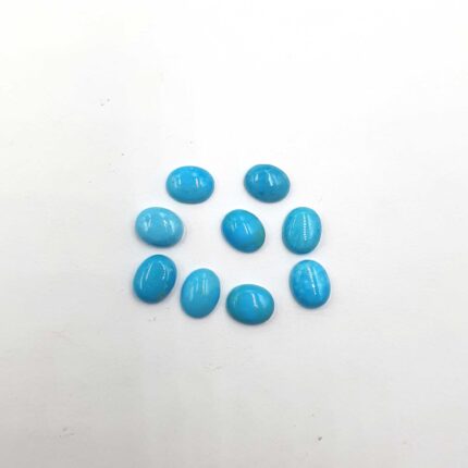 Natural Sleeping Beauty Turquoise Oval Cabochon 8*10 MM 10 CT 5 Pcs