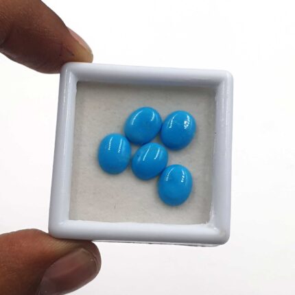 Natural Sleeping Beauty Turquoise Oval Loose Cabochon Lot 8*10 MM 11 CT 5 Pcs