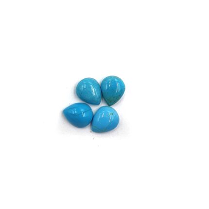 Natural  Arizona Turquoise Sleeping Beauty Pear Cabochon Lot 9*11 MM 12 CT 4 Pcs