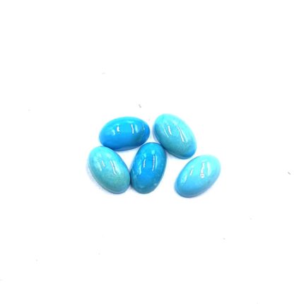 Natural Sleeping Beauty Turquoise Oval Loose Cabochon 5*6 MM 5 CT 5 Pcs