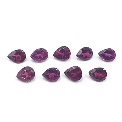 Natural Rhodolite Garnet Pear Cut Loose Gemstone Lot 23 Pcs 4*5 MM 9 CT