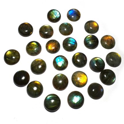 Natural Labradorite Round Cabochon Loose Gemstone Lot 8 Pcs 16 MM 103 CT