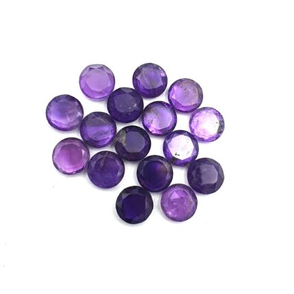Natural Brazilian Amethyst Round Cut Loose Gemstone Lot 16 Pcs 8 MM 26 CT