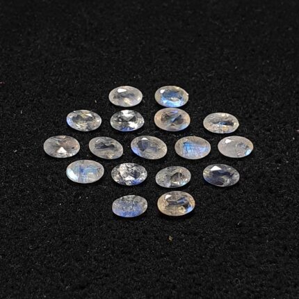 Natural Rainbow Moonstone Oval Cut Loose Gemstone Lot 17 Pcs 3*5 MM 3.7 CT