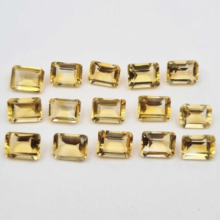 Natural Citrine Octagon Cut Loose Gemstone Lot 21 Pcs 6*8 MM 30 CT