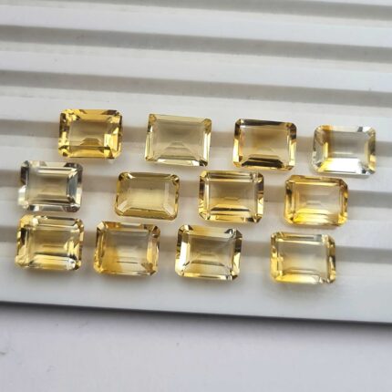 Natural Citrine Octagon Cut Loose Gemstone Lot 10 Pcs 8*10 MM 31 CT