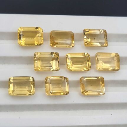 Natural Citrine Octagon Cut Loose Gemstone Lot 24 Pcs 7*9 MM 48 CT