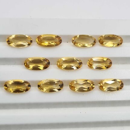 Natural Citrine Oval Cut Loose Gemstone Lot 16 Pcs 5*10 MM 18 CT