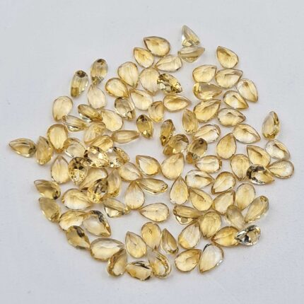 Natural Citrine Pear Cut Loose Gemstone Lot 70 Pcs 4*6 MM 30 CT