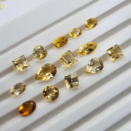 Natural Citrine Mix Cut Loose Gemstone Lot 163 Pcs 2-6 MM 70 CT