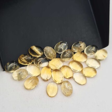 Natural Citrine Oval Cabochon Loose Gemstone Lot 57 Pcs 5*7 MM 50 CT