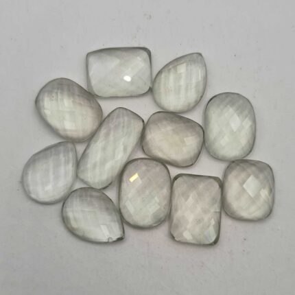 Natural Green Amethyst Mix Checker Cut Gemstone Lot 10 Pcs 12*14-12*16 MM 71 CT