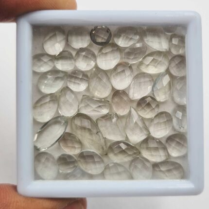 Natural Green Amethyst Mix Checker Cut Gemstone Lot 93 Pcs 5-6 MM 100 CT