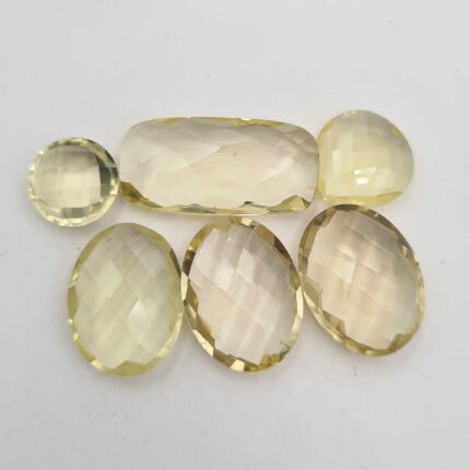 Natural Lemon Quartz Mix Briolette Cut Gemstone Lot 6 Pcs 12-15 MM 65 CT