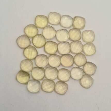 Natural Lemon Quartz Cushion Checker Cut Gemstone Lot 31 Pcs 8 MM 62 CT