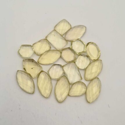 Natural Lemon Quartz Mix Cut Loose Gemstone Lot 19 Pcs 8 MM 63 CT
