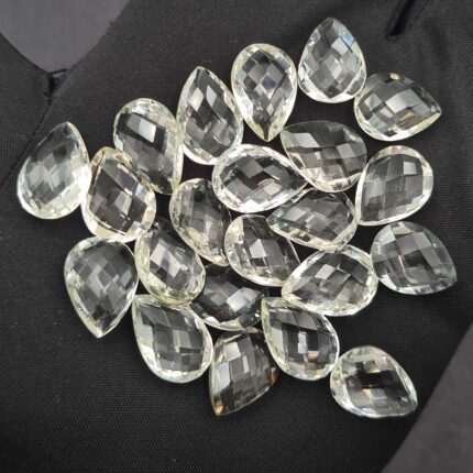 Natural Crystal Quartz Pear Briolette Cut Loose Stone Lot 14 Pcs 12*16 MM 100 CT