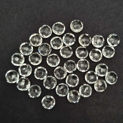 Natural Crystal Quartz Round Briolette Cut Loose Stone Lot 20 Pcs 12 MM 100 CT