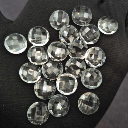 Natural Crystal Quartz Round Briolette Cut Loose Stone Lot 20 Pcs 13 MM 104 CT