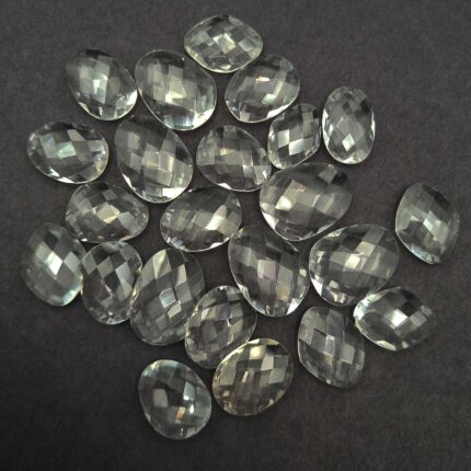 Natural Crystal Quartz Fancy Briolette Cut Stone Lot 10 Pcs 13*18-18*23 MM 105CT