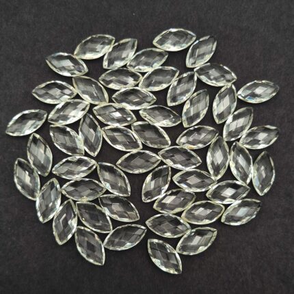 Natural Crystal Quartz Marquise Briolette Cut Stone Lot 30 Pcs 8*16 MM 102 CT