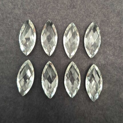 Natural Crystal Quartz Marquise Briolette Cut Gemstone Lot 8 Pcs 10*22 MM 60 CT