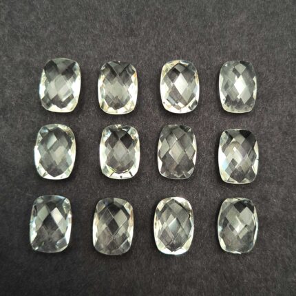 Natural Crystal Quartz Cushion Briolette Cut Gemstone Lot 19 Pcs 10*14 MM 101 CT