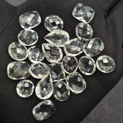 Natural Crystal Quartz Mix Briolette Cut Stone Lot 19 Pcs 11*13-11*17 MM 110 CT