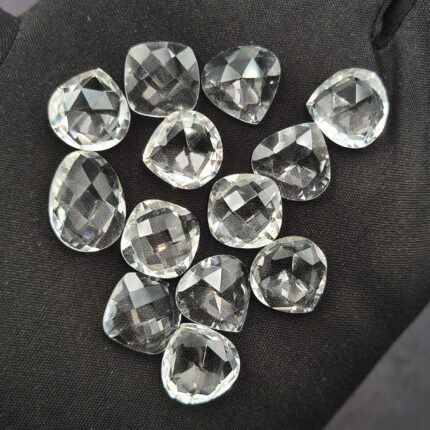 Natural Crystal Quartz Mix Briolette Cut Loose Gemstone Lot 13 Pcs 12 MM 70 CT
