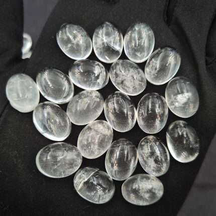 Natural Crystal Quartz Oval Cabochon Loose Gemstone Lot 10 Pcs 12*16 MM 101 CT