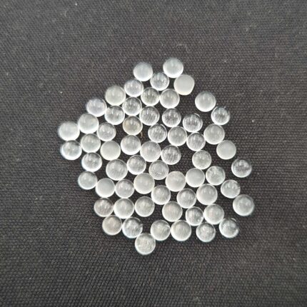 Natural Crystal Quartz Round Cabochon Loose Gemstone Lot 3 MM 64 Pcs 9 CT