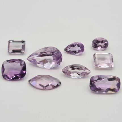 Natural Brazilian Amethyst Mix Cut Gemstone Lot 9 Pcs 7*9-11*18 MM 33 CT