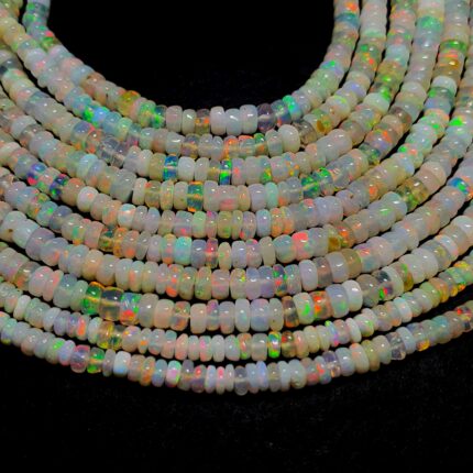 Natural Ethiopian Opal Rendell's Smooth Gem Beads 2-5 MM 35 CT 17 Inch