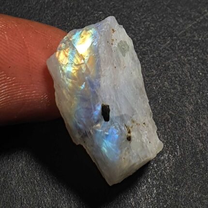 Natural Rainbow Moonstone Raw Loose Gemstone Fire Rough 1 Pcs 8*12*23 MM 20 CT