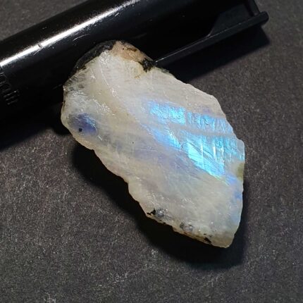 Natural Rainbow Moonstone Rough White Gemstone Fire Raw 1 Pcs 11*17*32 MM 34 CT