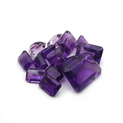 Natural African Amethyst Octagon Cut Gemstone Lot 4*6-10*14 MM 15 Pcs 23 CT