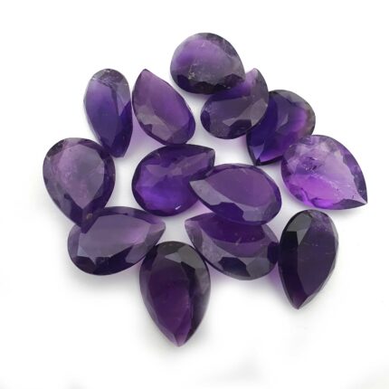 Natural African Amethyst Pear Cut Loose Gemstone Lot  13 Pcs 15-20 MM 159 CT